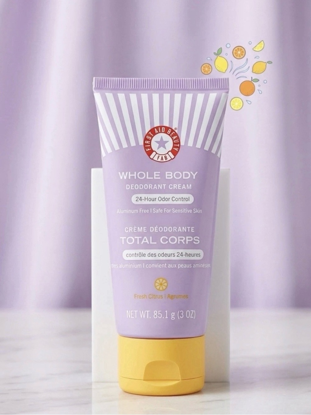 First Aid Beauty Whole Body Deodorant Cream - Fresh Citrus 3 Oz